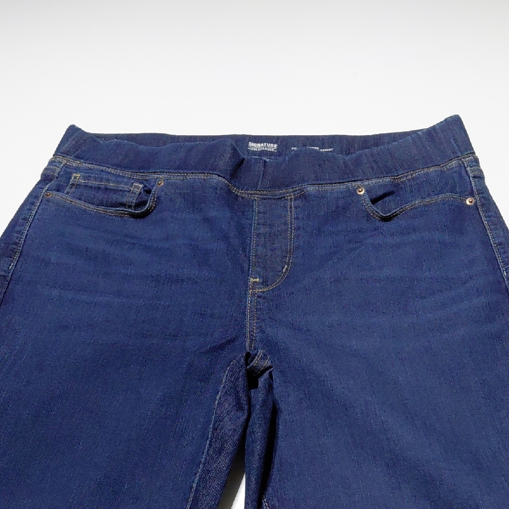 SIGNATURE by LEVI STRAUSS Women's Pull On Super Skinny Blue  Jeans - 14